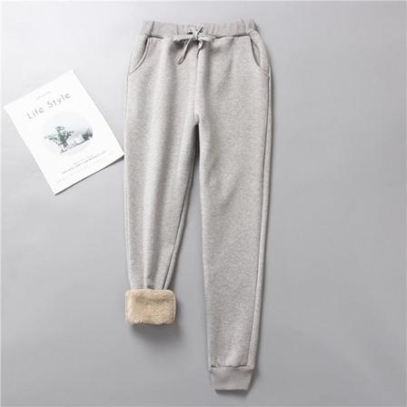Tjock Fleece Joggingbyxor För Damer Med Hög Midja Fuzzy Träningsbyxor