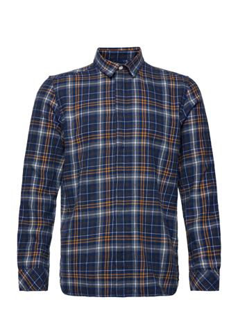 Big Checked Flannel Relaxed Fit Shi Skjorte Uformell Multi/mønstret Knowledge Cotton Apparel