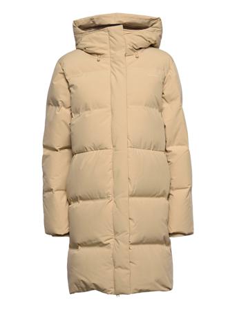 Loen Down Jacket Topattu Pitkä Takki Beige HOLZWEILER