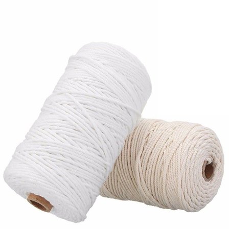 Cotton Natural Cotton Rep, Bomullsgarn Macrame