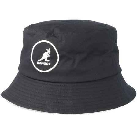 Kangol - Svart bucket Hatt - Cotton 1 Black Bucket @ Hatstore