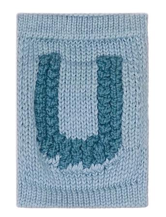 Knitted Letter U, Blue Home Kids Decor Decoration Accessories-details Blue Smallstuff