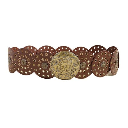 Skivbälten Ihåligt bälte BRUNT GULDSPÄNNE GULDSPÄNNE Brown Gold Buckle-Gold Buckle