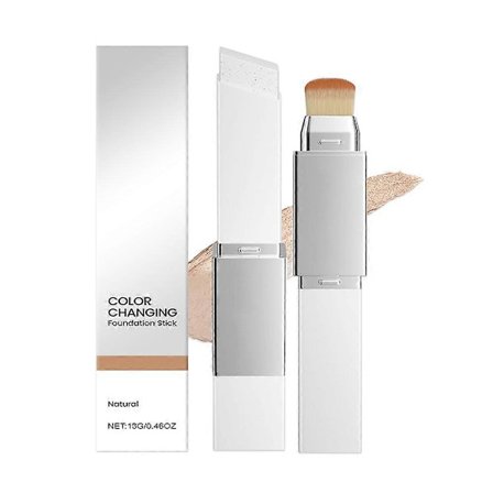 2-i-1 farveændrende foundation stick for naturlig mat finish letvægts fugtgivende makeup