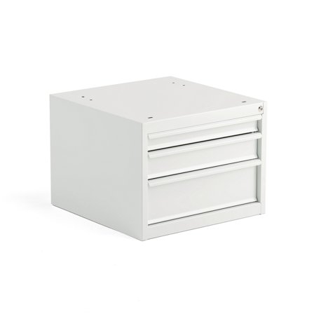 Schubladenmodul ROBUST mit 3 Laden, dunkelgrau