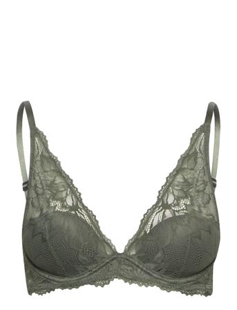 Lght Lined Plunge Lingerie Bras & Tops Plunge Bras Grön Calvin Klein