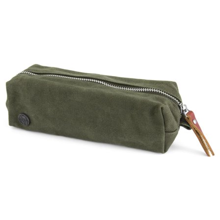 Oliwkowa mini kosmetyczka z woskowanego płótna dla mężczyzn - Torby na przybory toaletowe