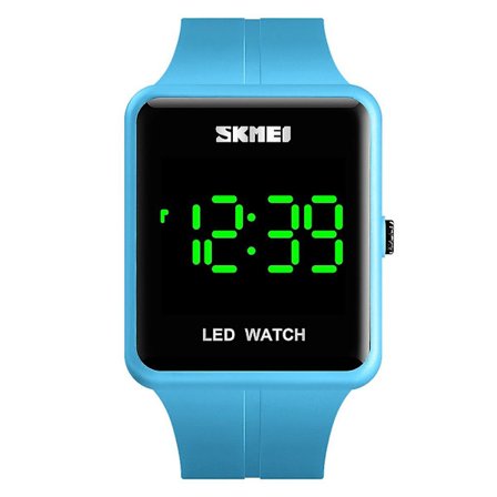 Skmei 1541 Mode Led Watch Fyrkantig Par Modell Vattentät Elektronisk Watch Watch