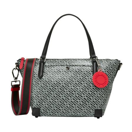 Cole Haan, Monogram Top Zip Tote Zwart, Dames, Maat:ONE Size