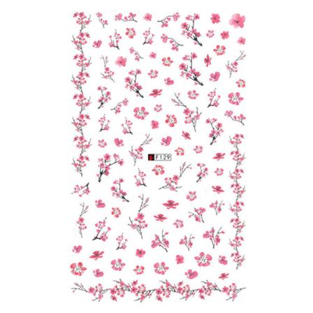 Nail Art Klistermärken Rosa Plommondekal Nageldekoration