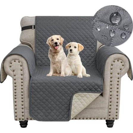 Sofaovertrekk med sete, vanntett sofaovertrekk med armlener, sklisikkert sofaovertrekk for katter, hunder, riper