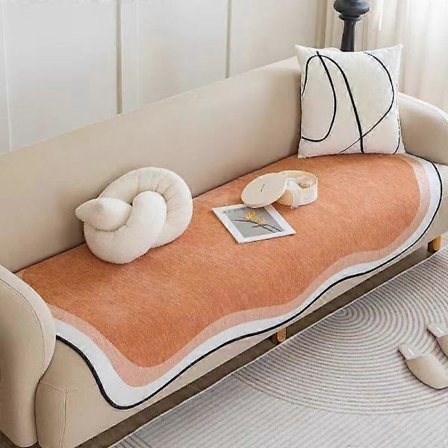 Ensfarvet Chenille Anti-katte Rids Sofabetræk Skridsikker Universal Sofahåndklæde Gulvmåtte Kæledyr Hund Børn Måtte Beskyttelsesmåtte