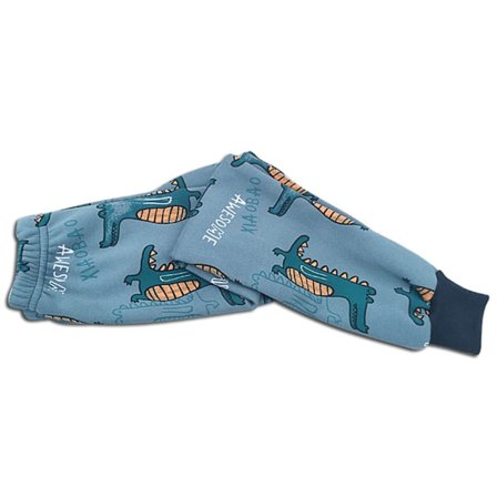 Barnas Fleece Pyjamasbukse Myk Varmt Tegneserie Trykt Barn Sovebukse Blå 65in