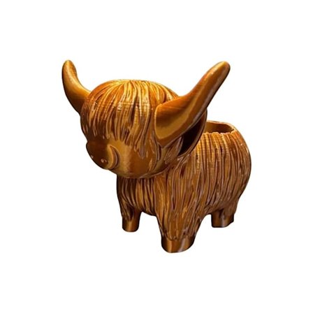 Highland Cow Planter Plant Pot KELTAINEN