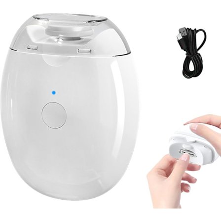 2-pak elektriske negleklippere - Automatisk negleklipper med negleopsamlingsboks - Genopladelig negleklipper med LED-lys - Genopladelig sikkerheds 