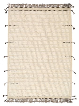 222X312 Tappeto Berber Style Moderno Beige/Arancione (Lana, Afghanistan) Carpetvista