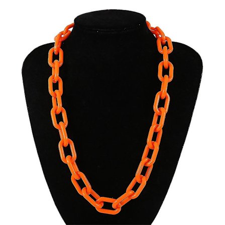 Akrylhalsbandspendanter Exaggerad Geometri Choker För Kvinnor 24 Tum