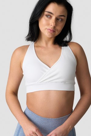 ICANIWILL - Soft Seamless Adjustable Sports Bra White - Dame - ICIW