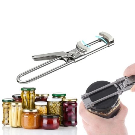 Purkki avaaja säädettävä ruostumaton teräs liukumaton monitoimi manuaalinen purkki pullo pullo kansi avaaja