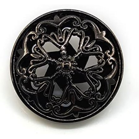 20 stk Sorte Retro Dobbeltlags Åbne Metal Shank Syning Frakke Knapper -25mm