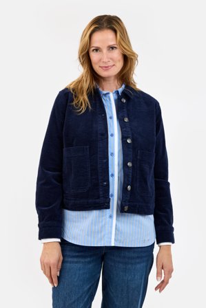 BRANDTEX - Let Jakke - Navy - Fløjl