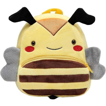 Lasten reppu (Mehiläinen), Pieni reppu vauvalle pojalle tytölle 1-3 vuotta Söpö kevyt päiväkotireppu 3D eläin pehmo minilaukku päiväkotiin