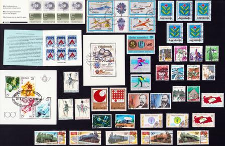 Europæiske lande - Frimærkepakke - Stemplet