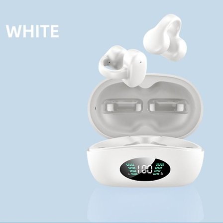 I113 Tws Trådlösa Bluetooth-hörlurar Smärtfria Öronklämmor Hörlurar Handsfree Samtal Hörlurar Brusreducerande Sport Musik Headset Med Laddningsfodral