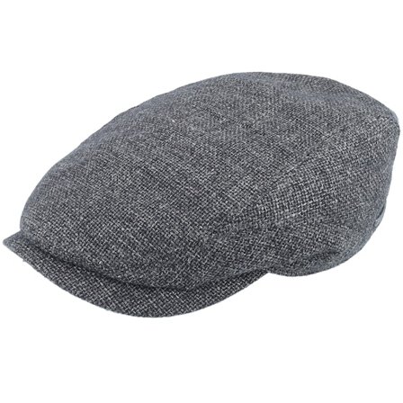 Stetson - Driver Cap Virgin Wool/Linen Grey Flat Cap Flatcap Grey Cap - @ Hatstore