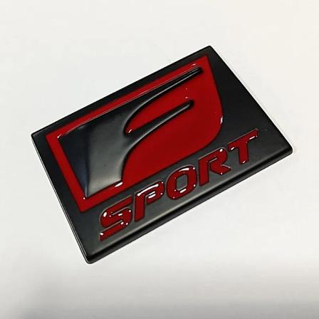 3D Metallisk Svart Rød Logo F SPORT Emblem FSPORT Navneskilt Bil Fender Badge Bagasjeromsdekal for Lexus F SPORT Klistremerke Tilbehør-Xin 65mm Black 