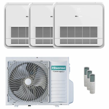 Condizionatore Hisense Console AKT trial split 12000+12000+12000 BTU inverter A++ unità esterna 8 kW 2023