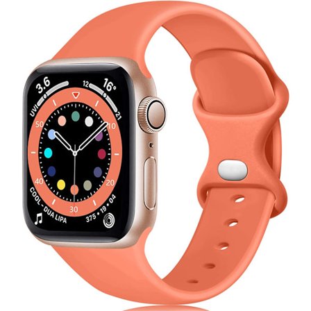 Silikone rem (koralrosa, stor) kompatibel med Apple Watch s