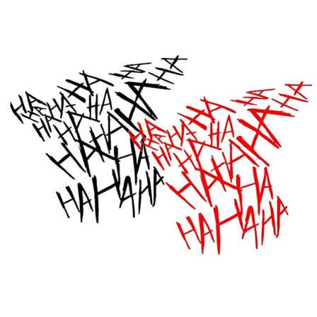 6 stk. Haha bilvindusklistremerker Morsomme Hahaha-klistremerker Dekaler