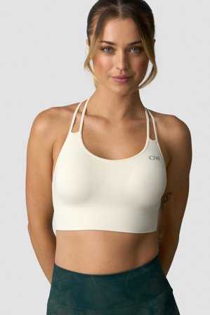 ICANIWILL - Define Seamless Sports Bra Ivory - Sports-BH - Damer - Træningstøj fra ICIW
