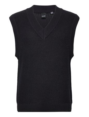 Onstyle 7 Struc V-Neck Vest Knit Black ONLY & SONS