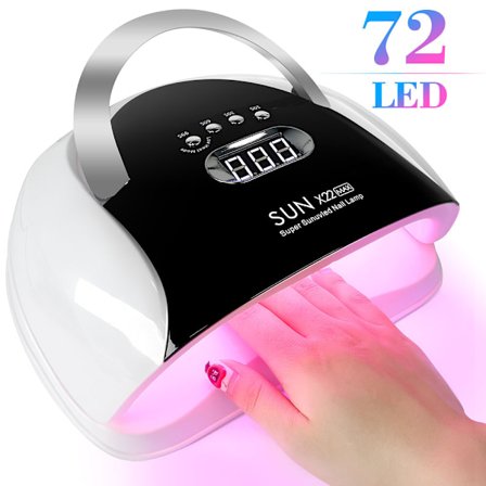Sun X22 Max UV LED Negletørkerlampe For Gelnegler 72 Lysdioder Rask Herding Gel Polish Lampe Hvit Bakgrunn