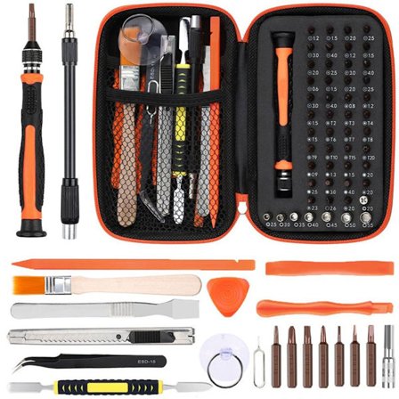 Præcisionsskruetrækkersæt, 68 i 1 professionel KLB