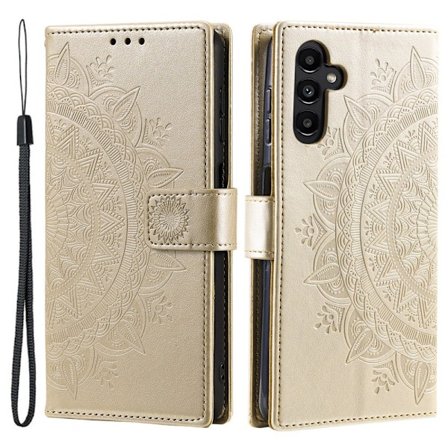 SKALO Samsung S25 Mandala Flip Cover - Guld