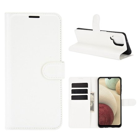 Classic Samsung Galaxy A12 5G flip kuoret - Valkoinen