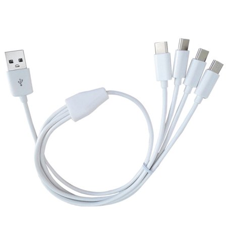 Multipelladdning USB Typ C Adapter 50cm 4 i 1 USB Typ C Laddningskabel