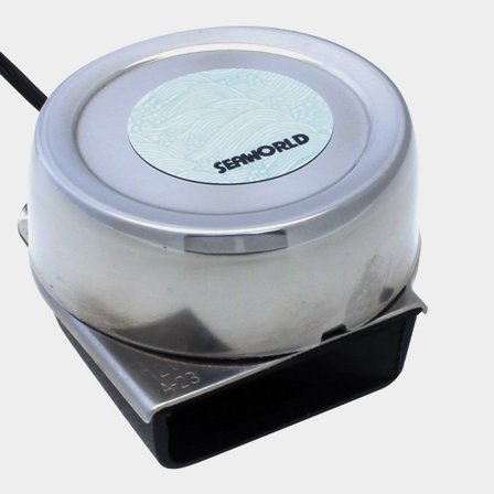 Boat horn 12 V, stainless steel, electromagnetic, surface-mounted, 76 x 83 mm