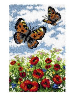 Ryamatta/vepa Äng med fjärilar - Orchidea