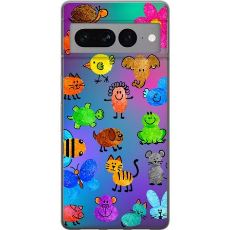 Kompatibel Mobilcover til Google Pixel 7 Pro Little Scribble Friends