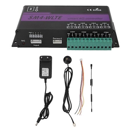 4G 4-kanals GSM Fjernbetjeningsrelækontakt APP WEB SMS Alarm Controller til Temperatur Fugtighed Strømsvigt
