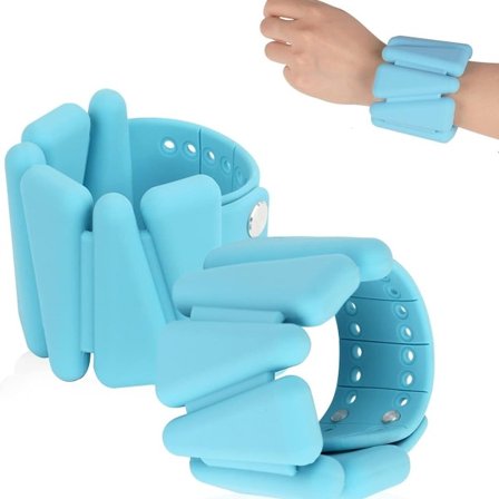 Styrketrænings håndledsvægt sæt til kvinder ankel blå KLB