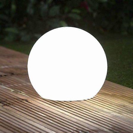 Dekorativ solcellekule 20 cm IP65 Hage Lampe med Fargeskiftende LED-belysning Moderne Utendørs Hage Lampe, IP65, Fjernkontroll