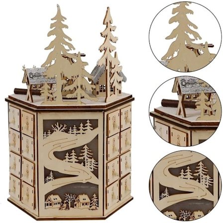 Adventskalender Nedtælling Julefest Dekoration Kreativ Advent