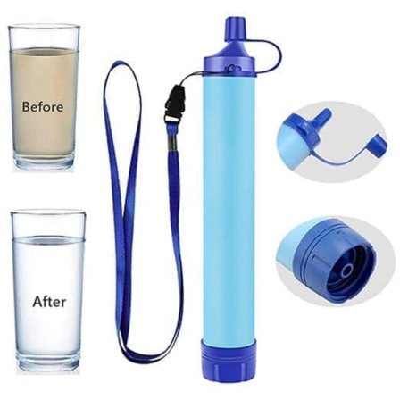 Bærbart vandfilter, essentiel vandrenser – til vandreture, camping, fiskeri og udendørs eventyr