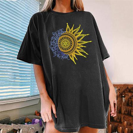 Kortärmad T-shirt För Kvinnor, Boho T-shirt