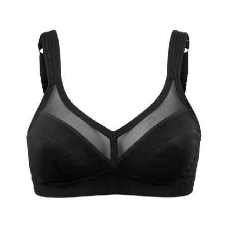 Swegmark Fairtrade Net Cotton Mjuk-bh Bh Dam Svart 85d